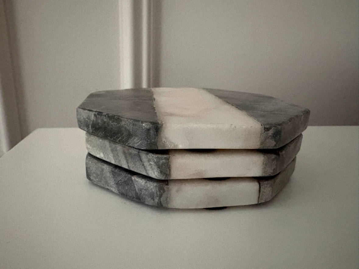 Set of 3 Marble Coasters