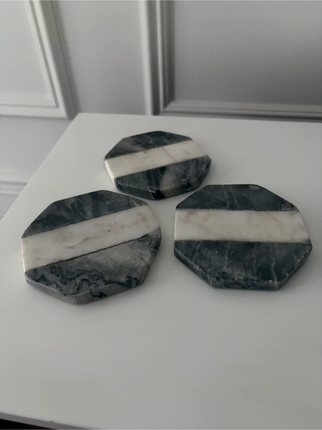 Set of 3 Marble Coasters - photo 2