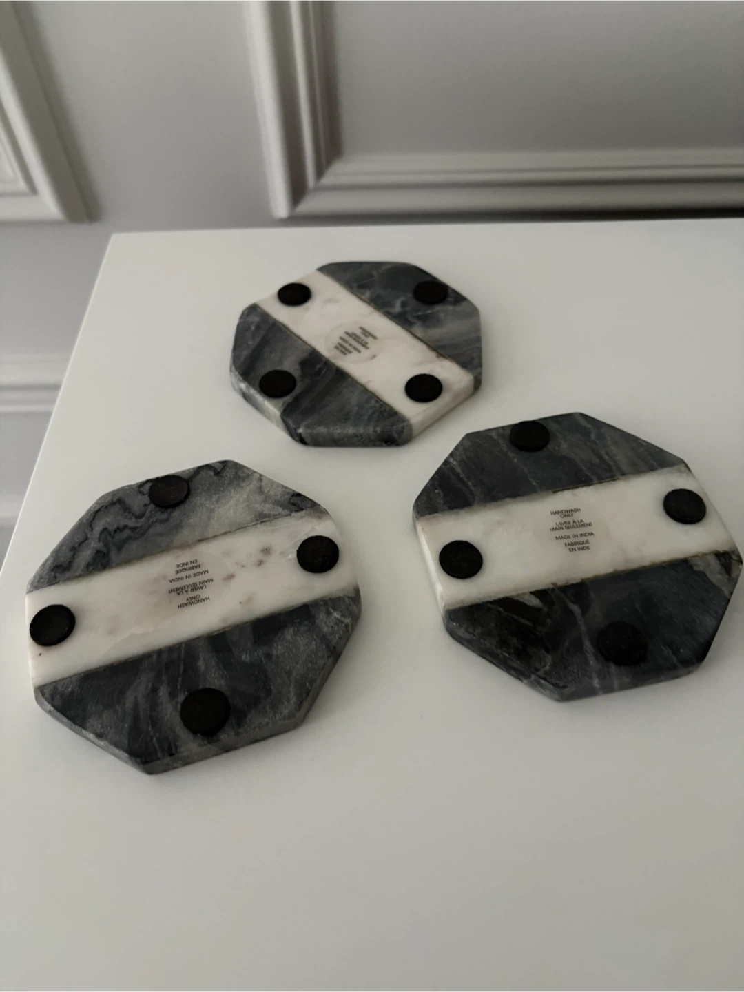 Set of 3 Marble Coasters - photo 3