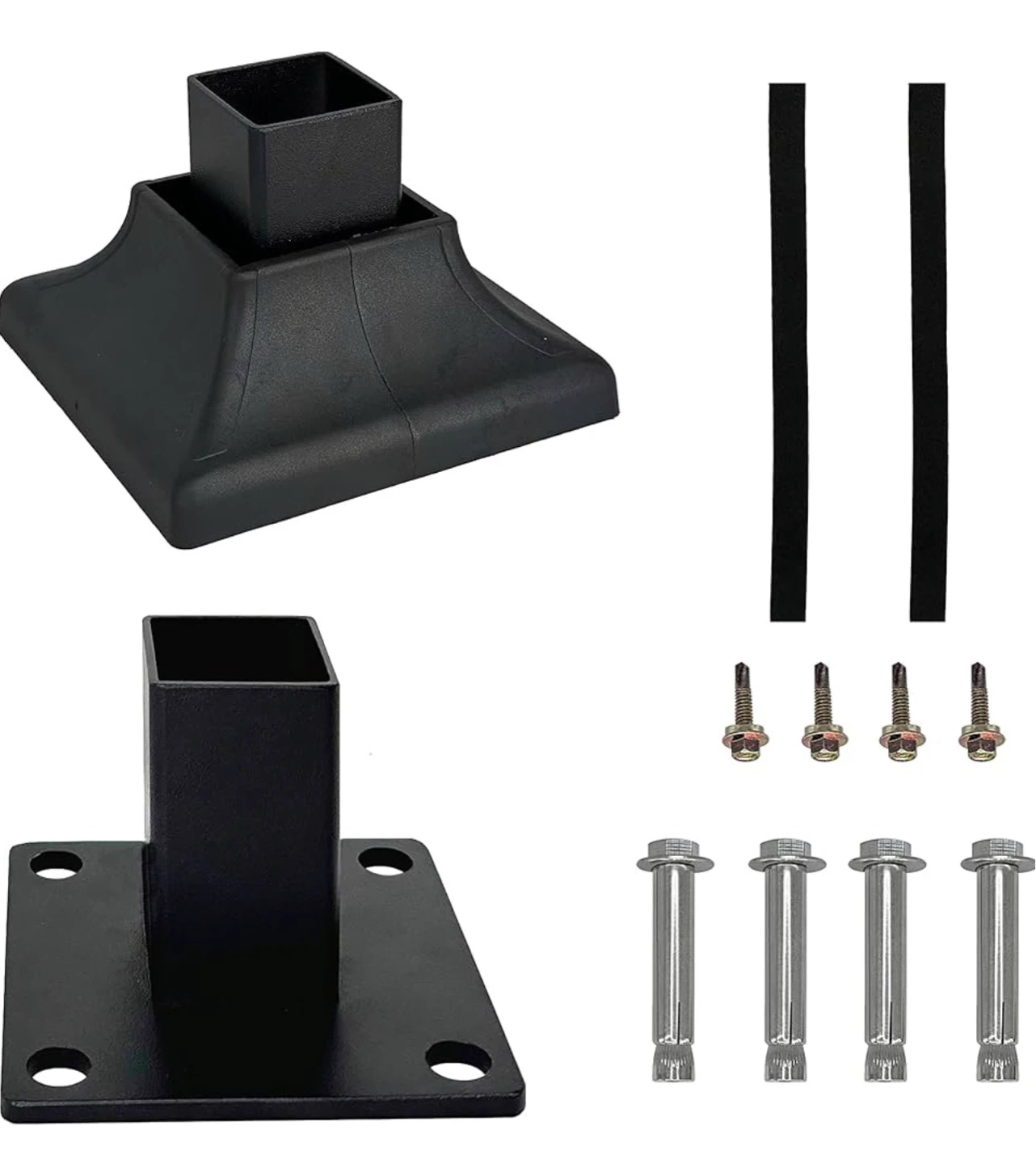 Rockwill Heavy Duty Steel Fence Base Flange - 4 pk - BNIB