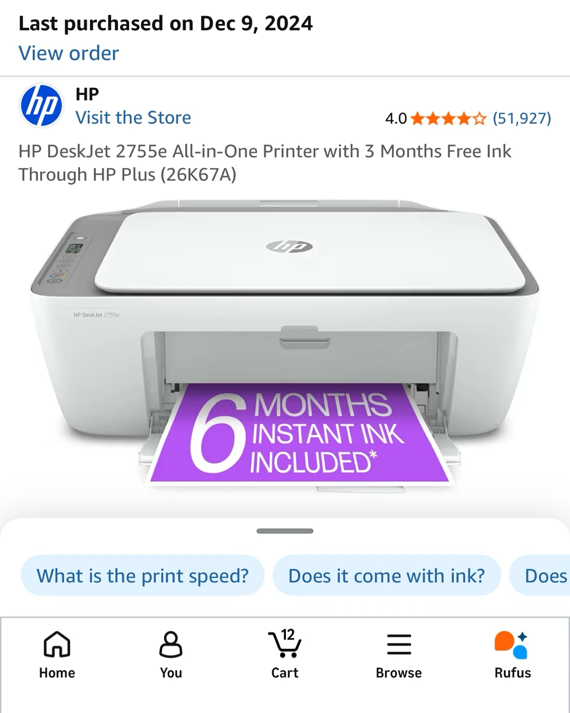 HP DeskJet 2755e All-in-One Printer - photo 2