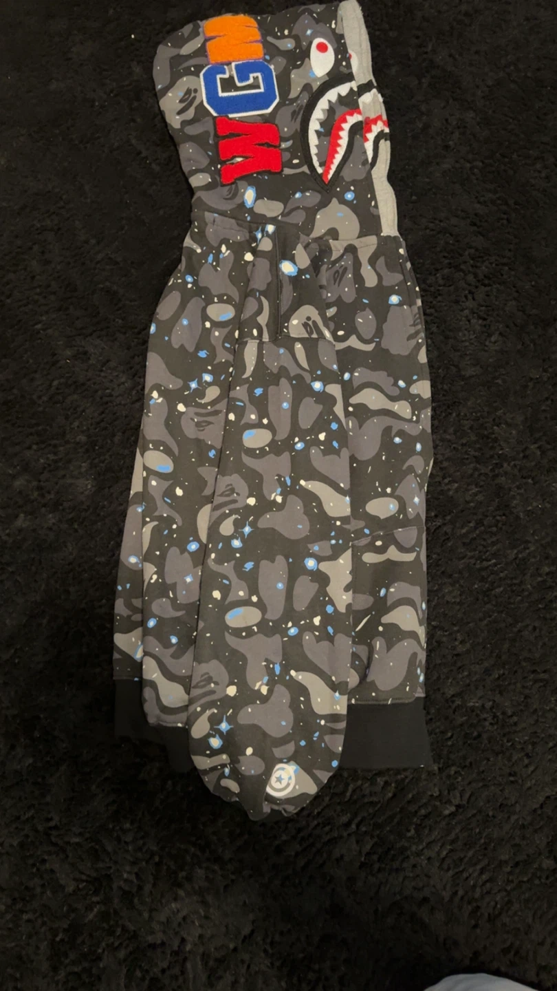 A BATHING APE Shark Full Zip Hoodie Camo - photo 2