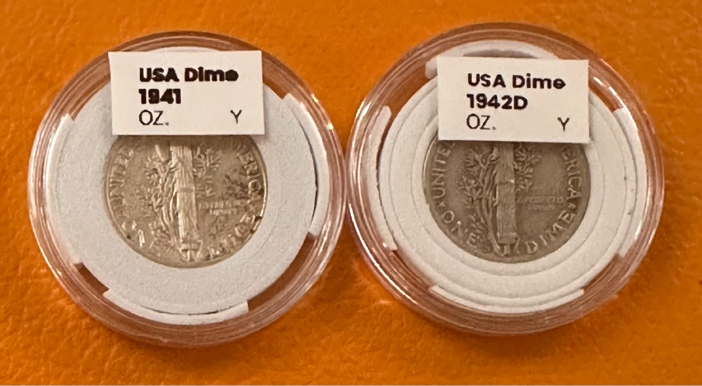 USA Mercury Dimes 1941 and 1942 - photo 2