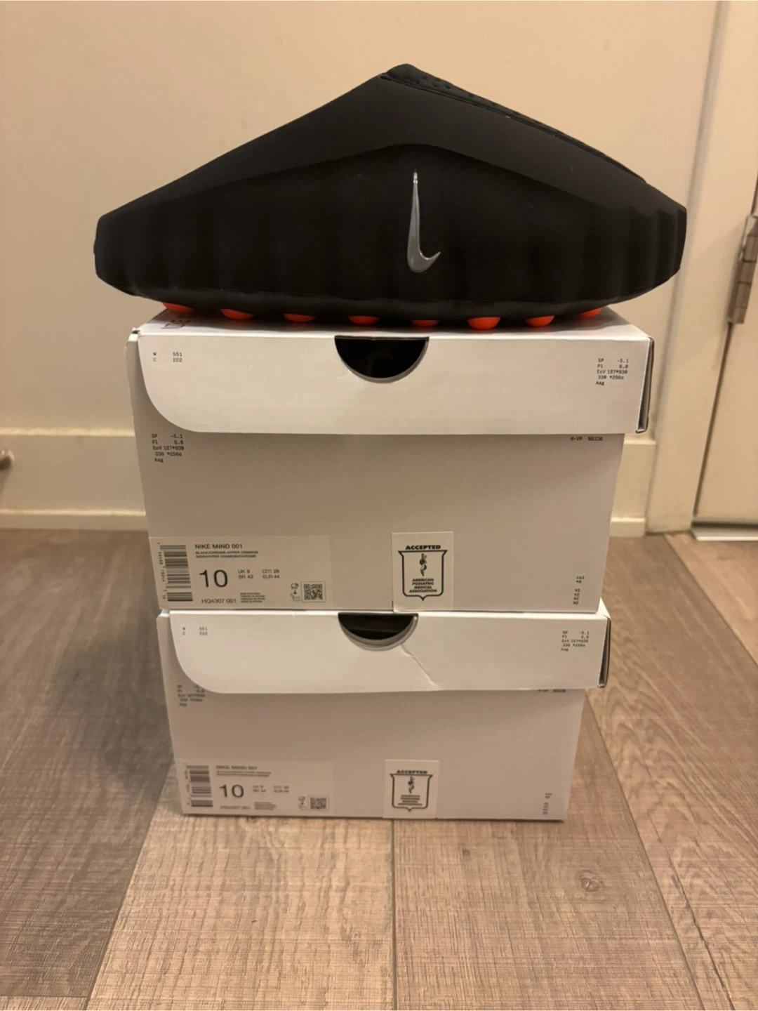 Nike Mind 001 Slide Black Chrome