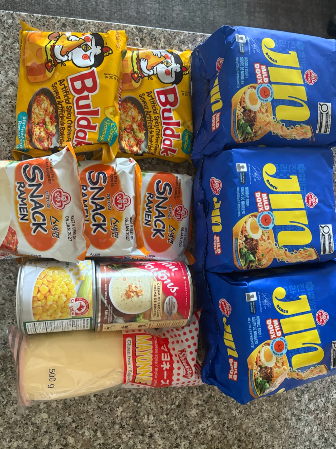 Korean Ramen, Mayonnaise & Canned Goods Bundle (All Brand New)