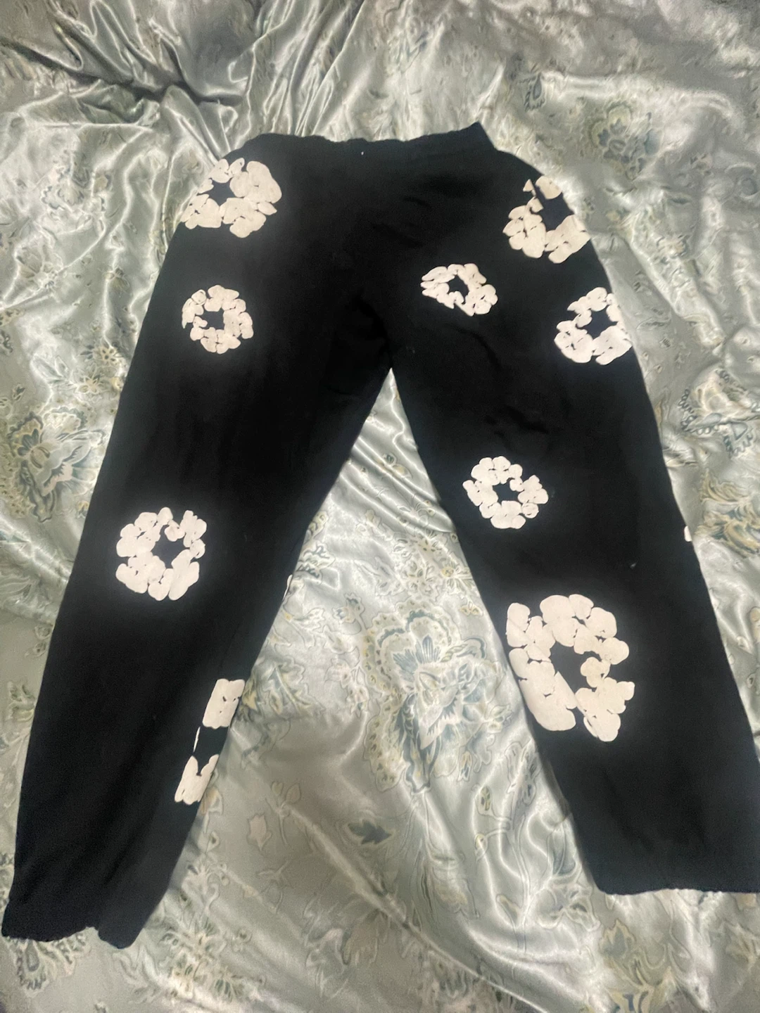 Denim Tears Sweatpants Black Floral Print