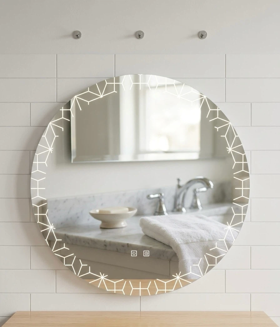 Round Vanity Mirror with LED Light - photo 2