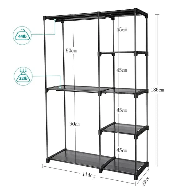 (NEVER USED) Portable Wardrobe Clothes Rack Organizer - photo 4