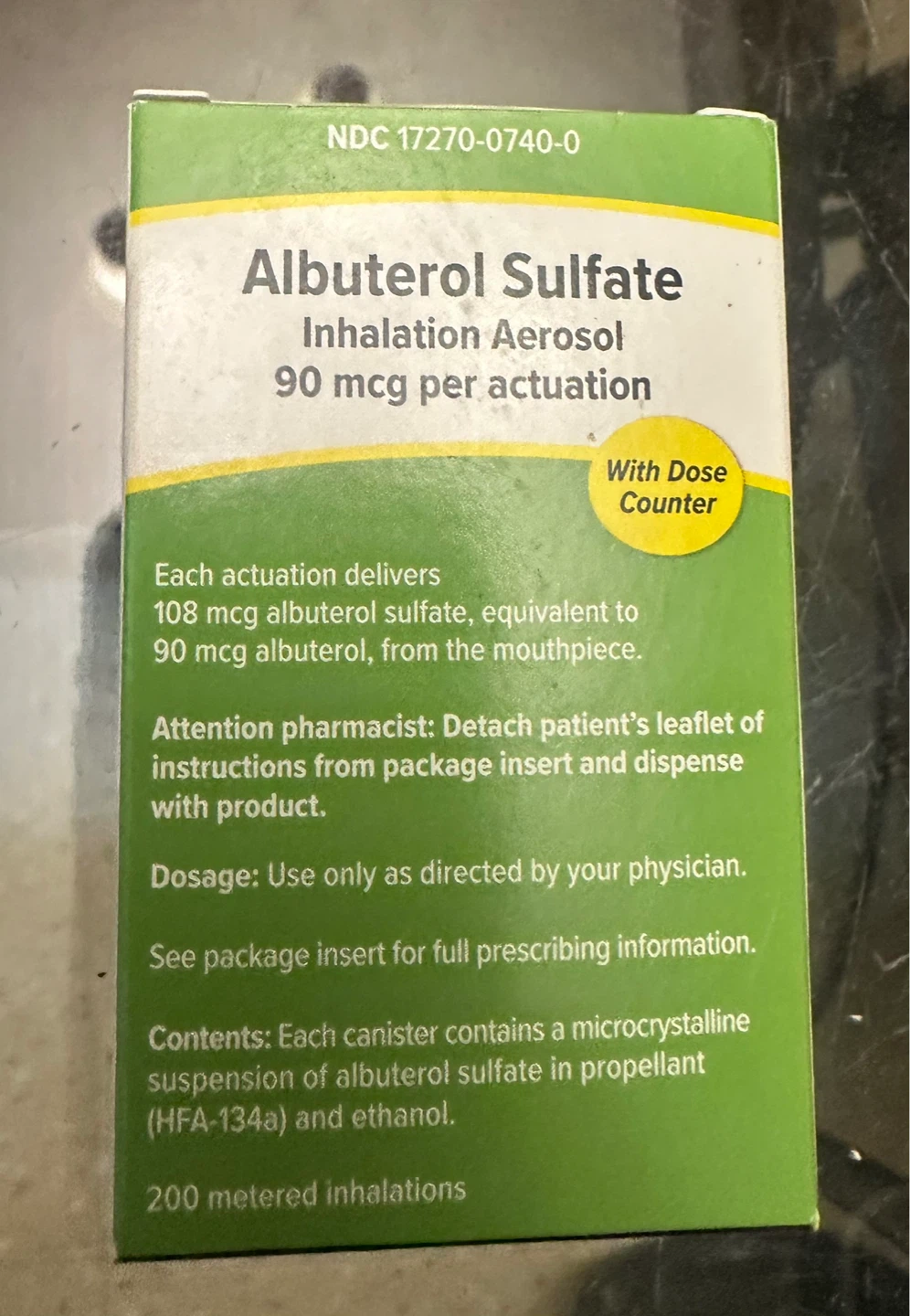 Albuterol Sulfate Inhalation Aerosol 90 mcg - photo 3