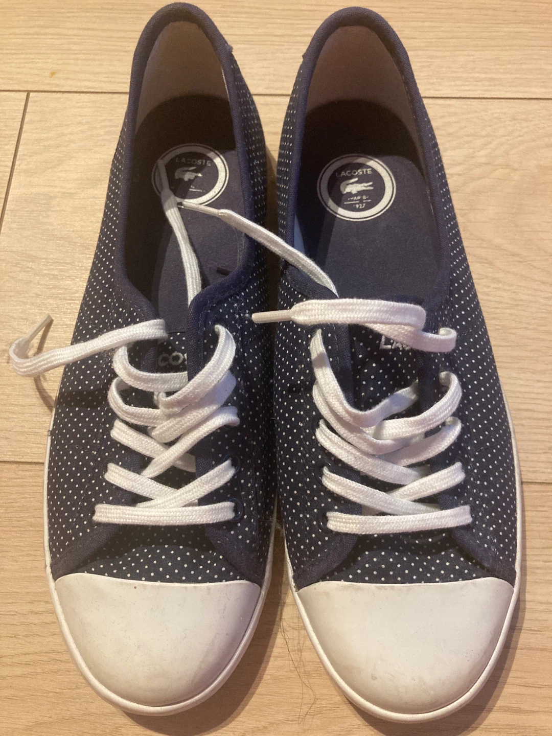 Lacoste Navy Polka Dot Sneakers