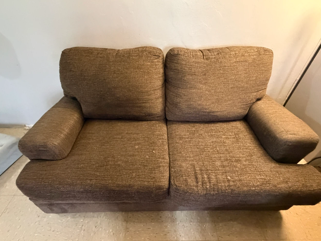 Brown Loveseat Sofa - photo 2