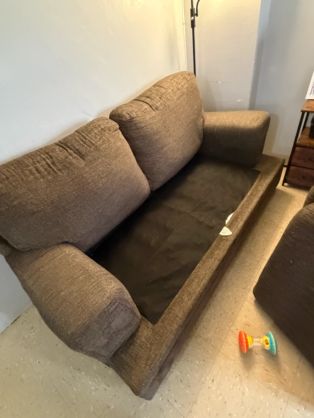Brown Loveseat Sofa - photo 3