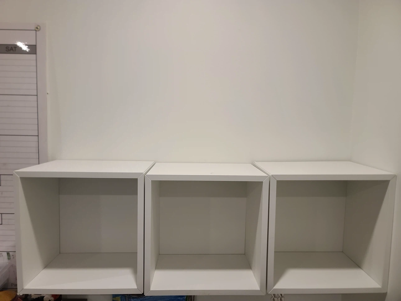 IKEA Eket White Cube Shelves - Set of 3