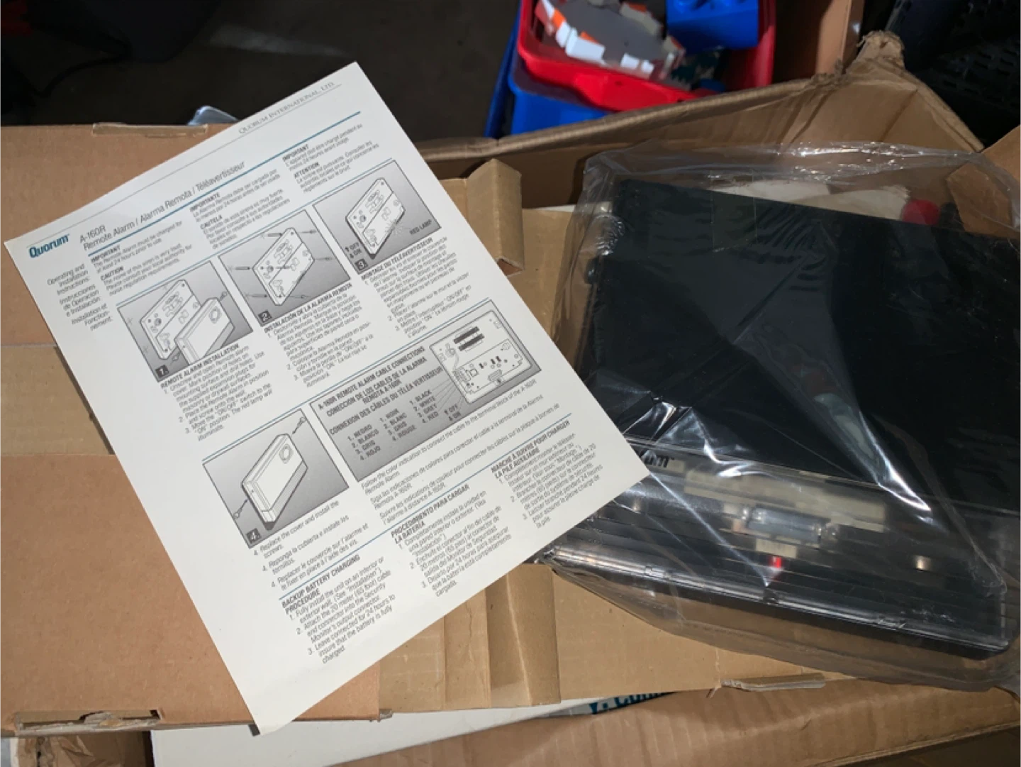 Box of vintage alarm system devices. Quorum - photo 2