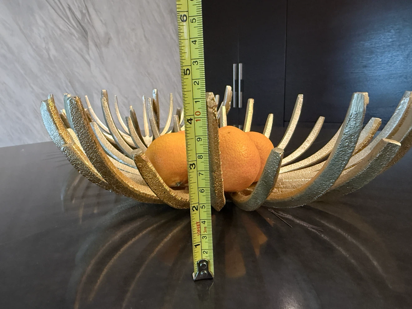 Gold Sunburst Fruit Bowl-large and medium size - photo 4