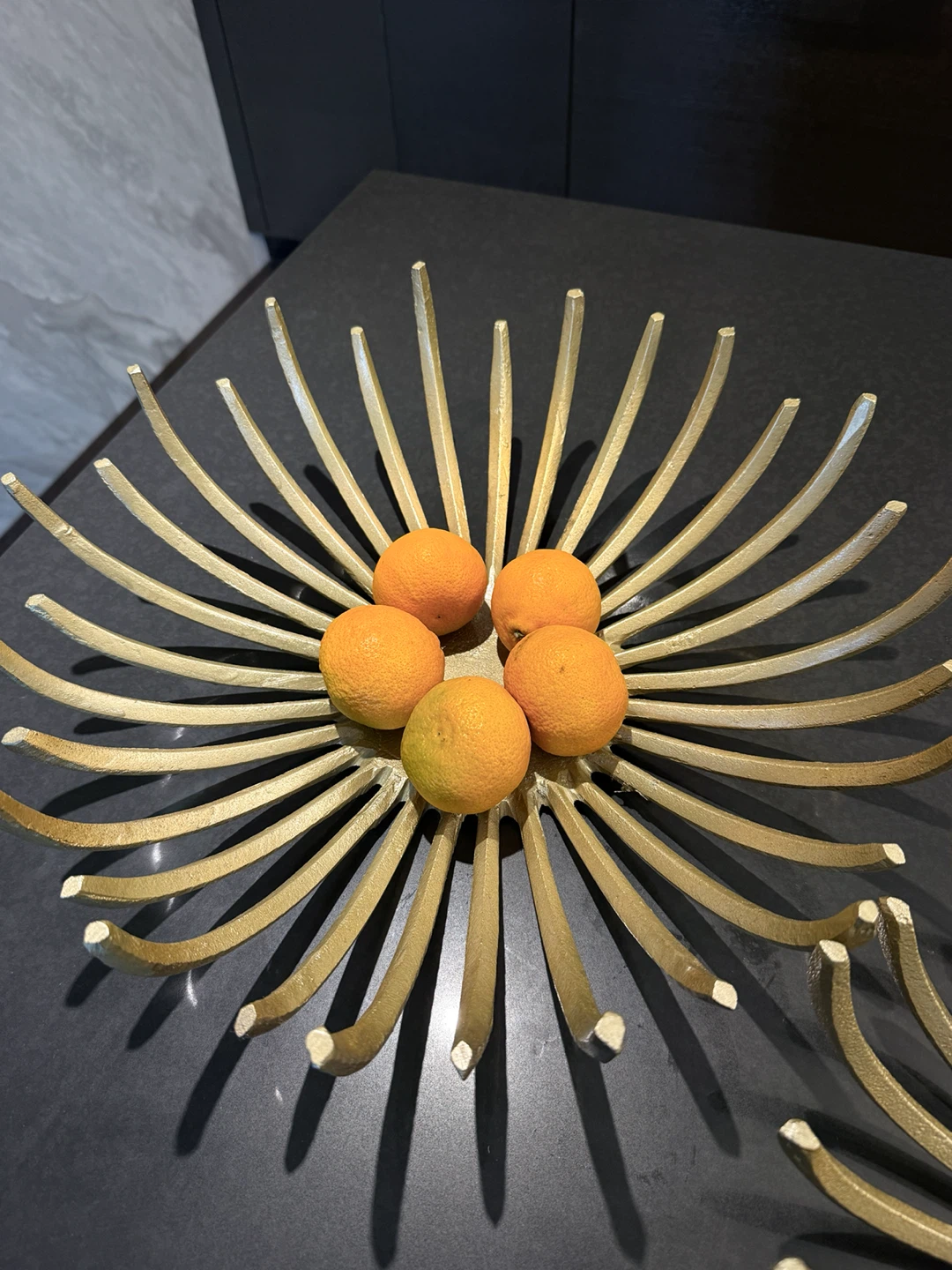 Gold Sunburst Fruit Bowl-large and medium size - photo 5