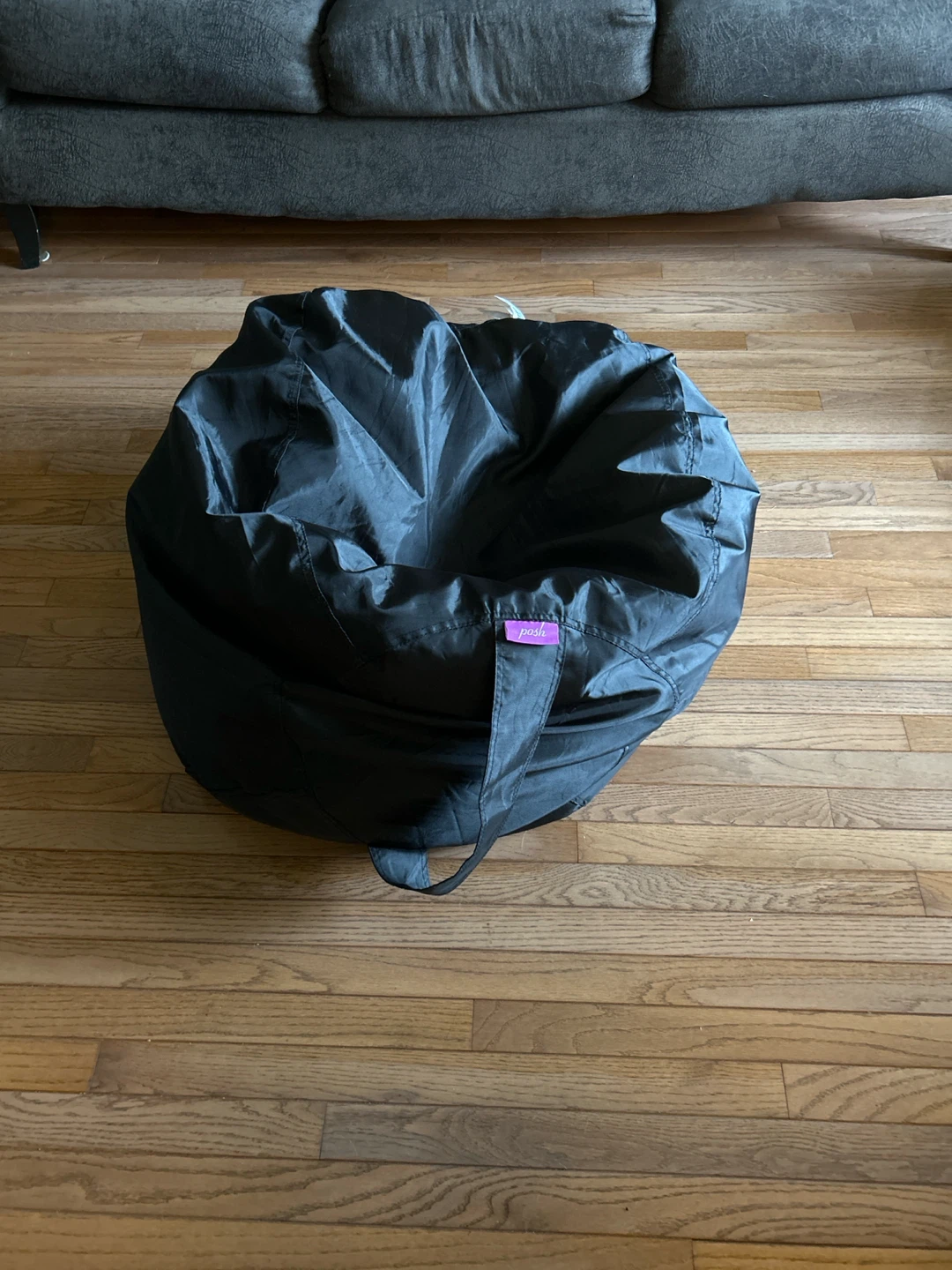 Large Black bean bag chair - photo 2