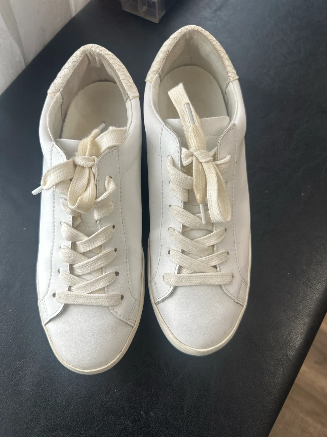 Banana Republic White Leather Sneakers Size 7M