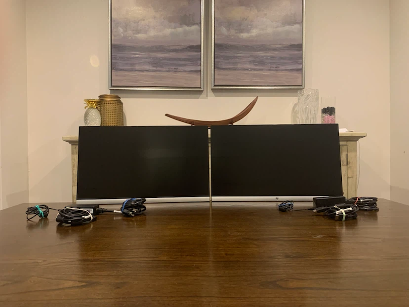 Pair of 24” HP Monitors (1080p IPS) + All Cables Included - photo 3