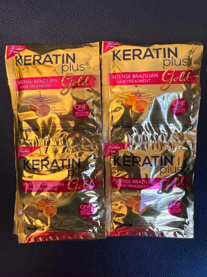 Keratin Plus Gold Hair Treatment Sachets (4x 20g)