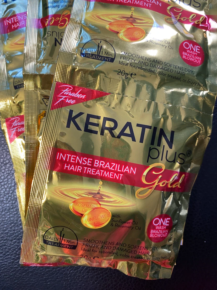 Keratin Plus Gold Hair Treatment Sachets (4x 20g) - photo 2