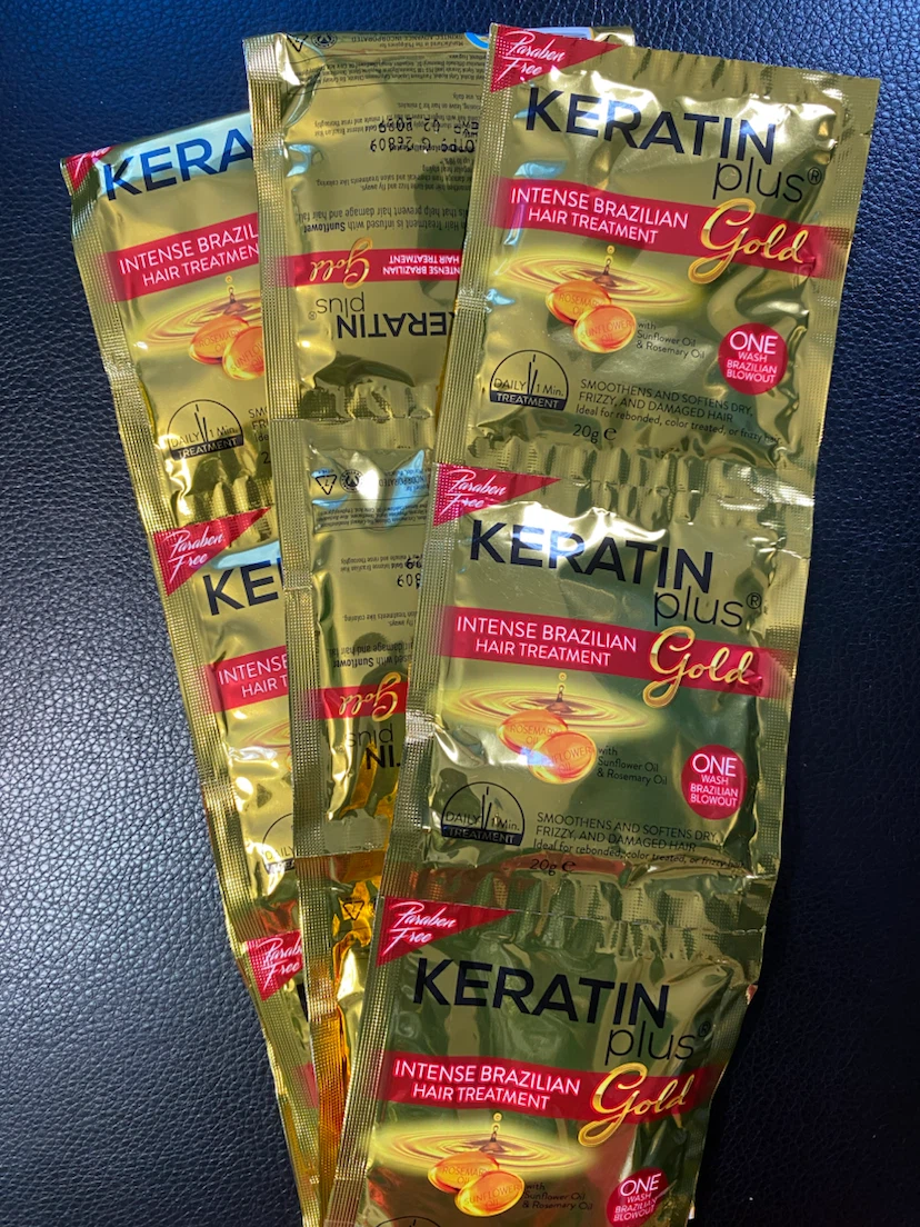 Keratin Plus Gold Hair Treatment Sachets (4x 20g) - photo 4