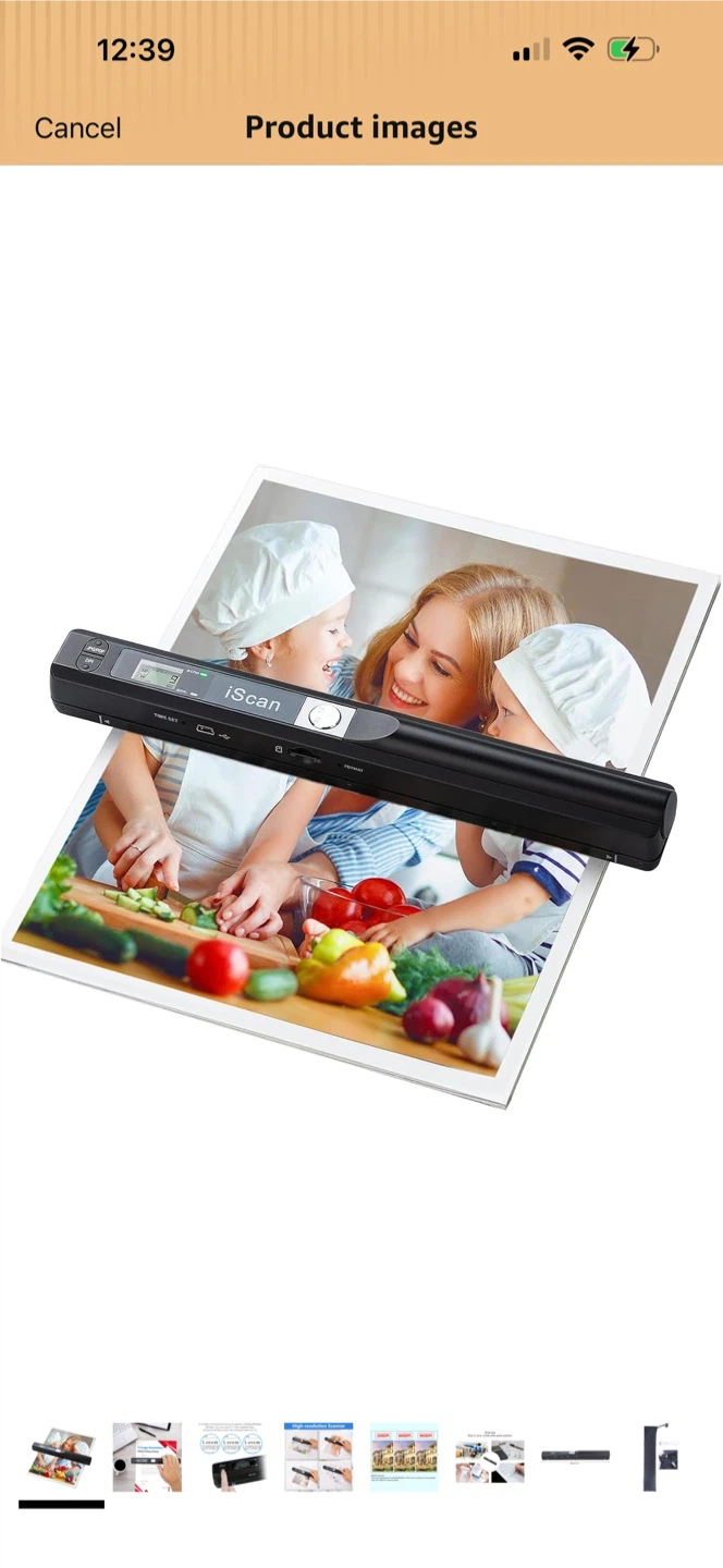 Portable Handheld Photo Scanner for A4 Documents