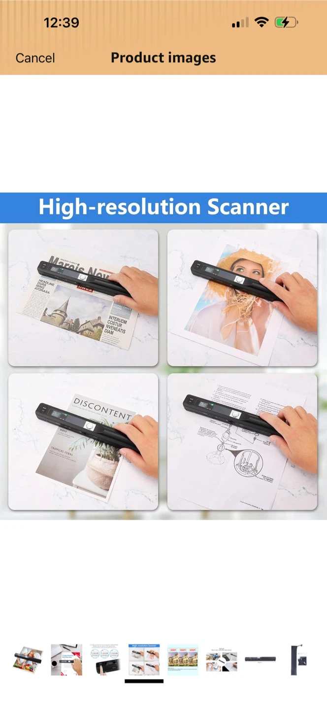 Portable Handheld Photo Scanner for A4 Documents - photo 5