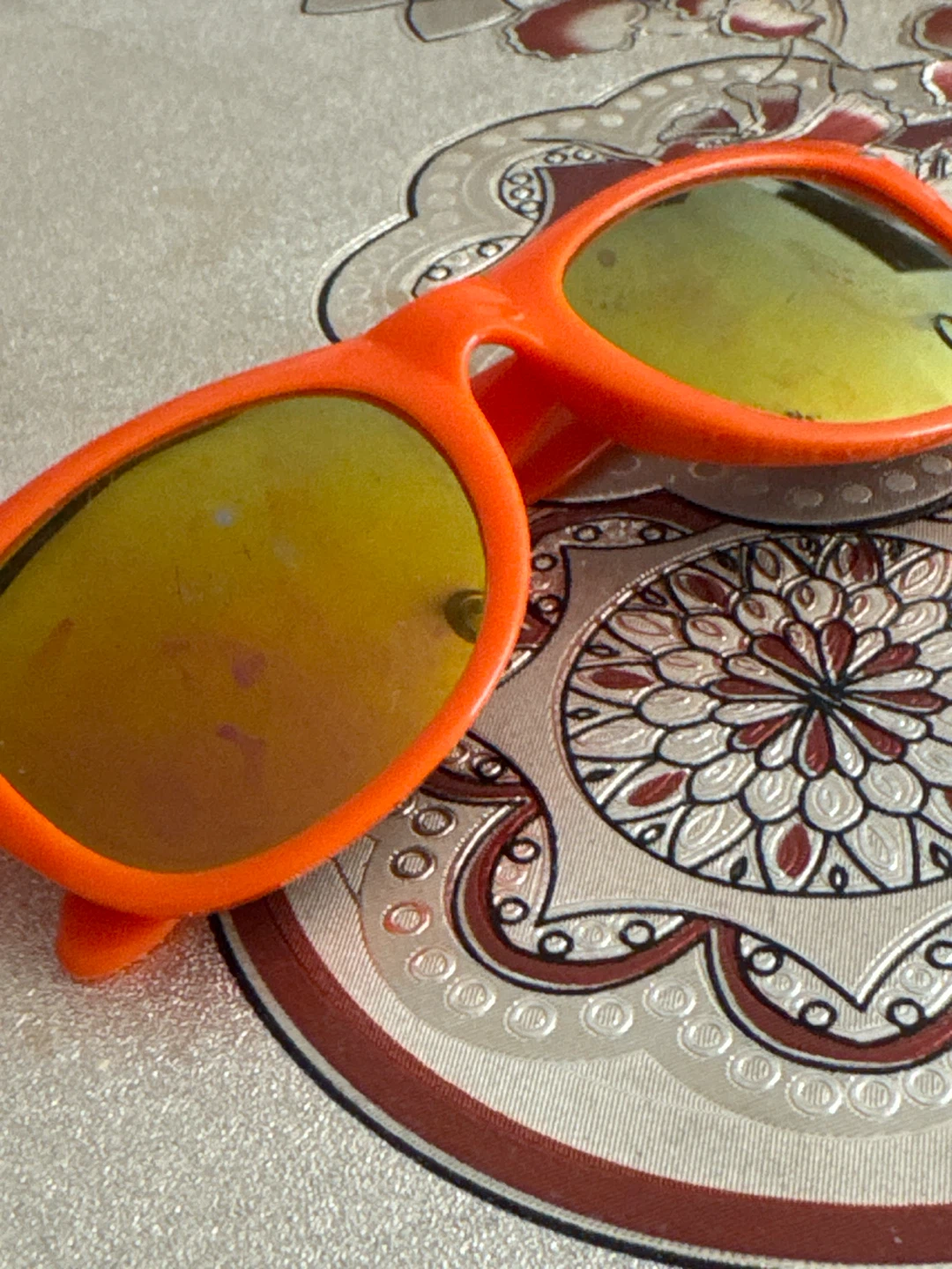 Orange Sunglasses with Yellow Lenses