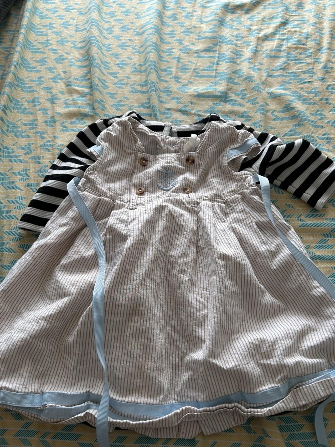 Baby Girl Clothes Lot - Dresses, Socks, and Diaper Covers - photo 2
