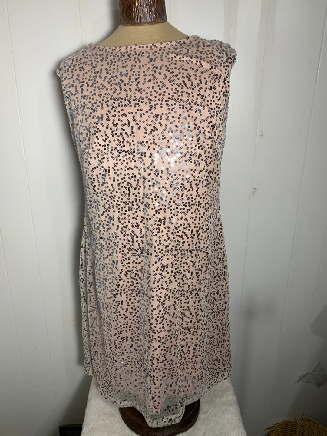 Womens Pink and Silver Sequins Dress. Venus. Size 12.