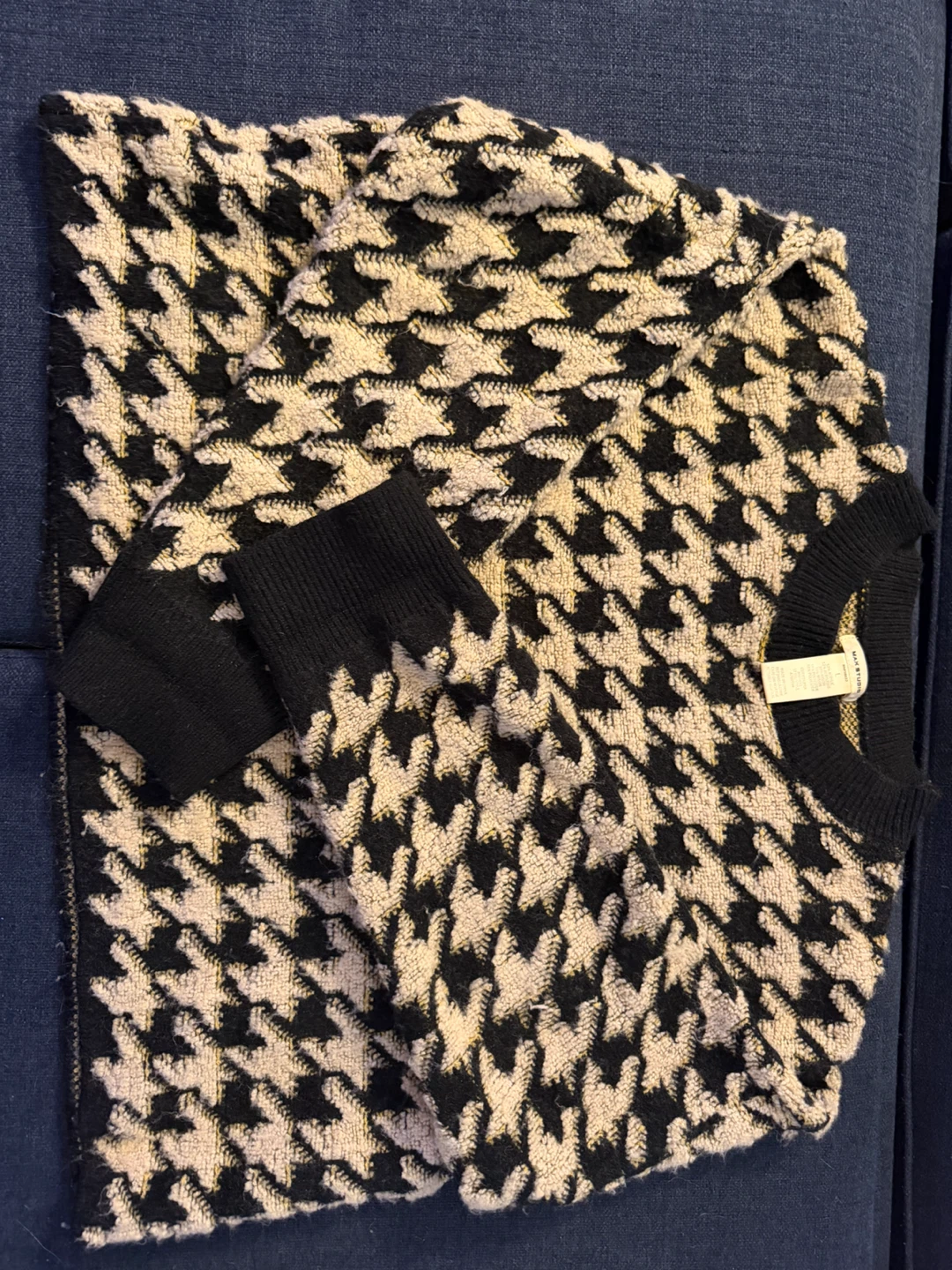 Houndstooth Knit Sweater