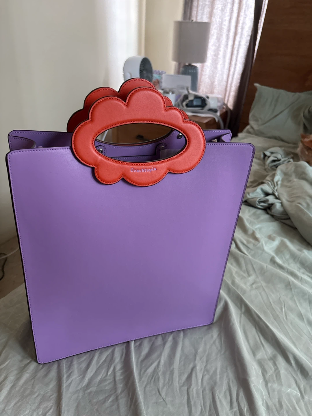 Coachtopia Purple Cloud Handle Tote Bag