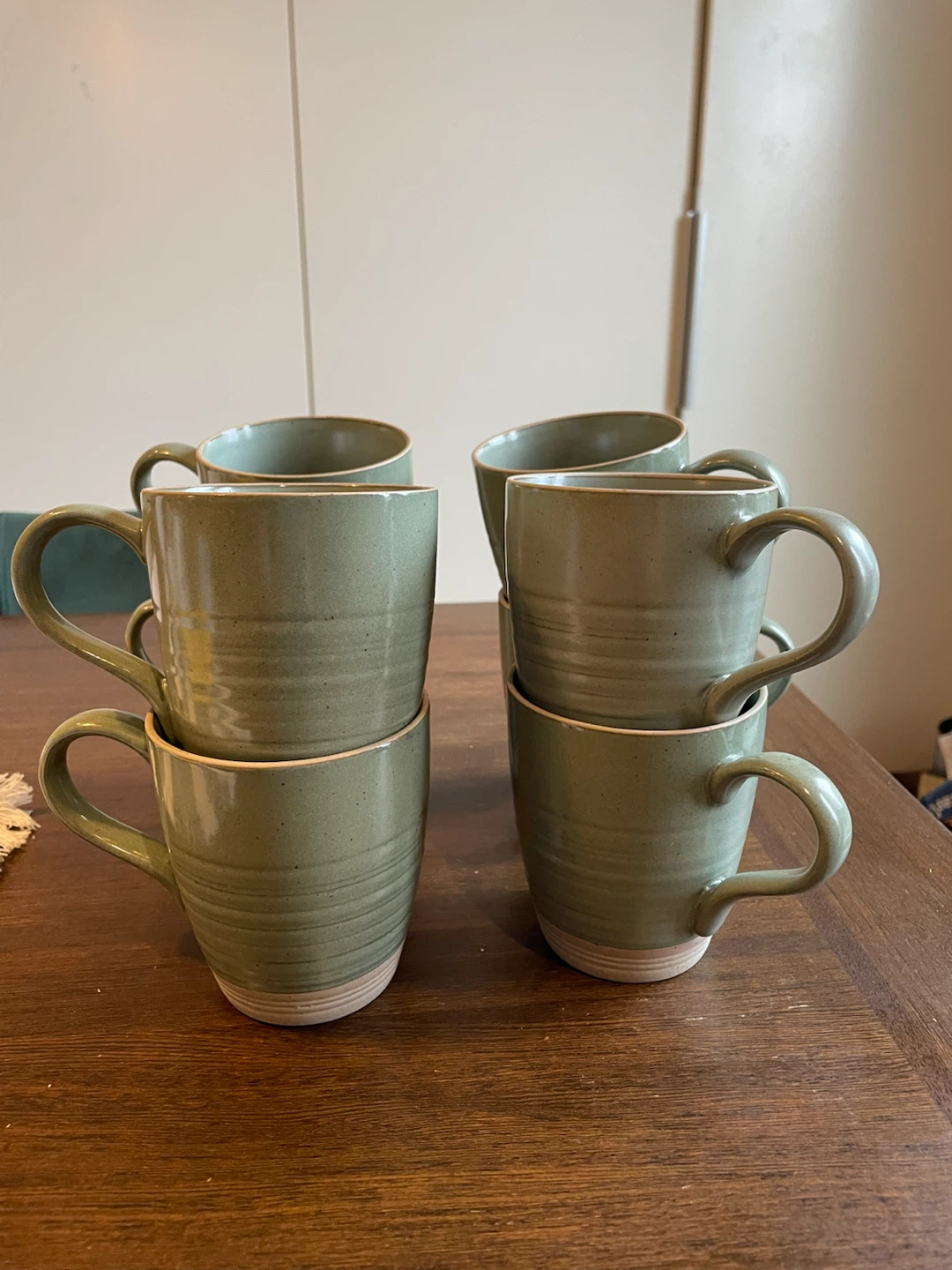 Green mugs