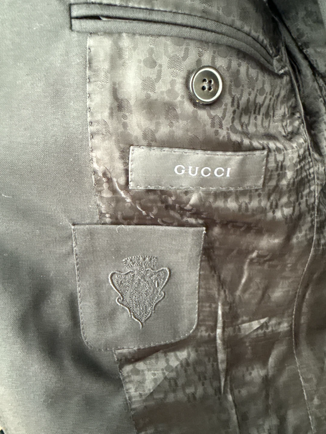 GUCCI Men's Black Wool Suit Jacket - photo 2