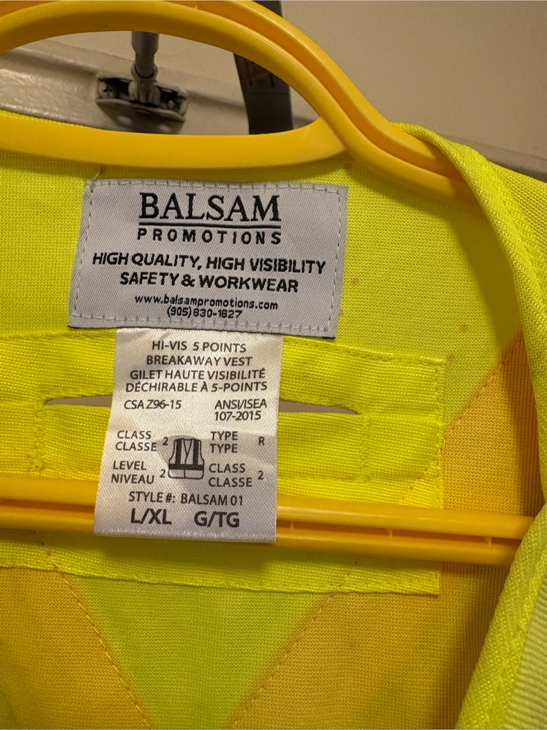 Balsam Promotions High Visibility Safety Vest L/XL - photo 2