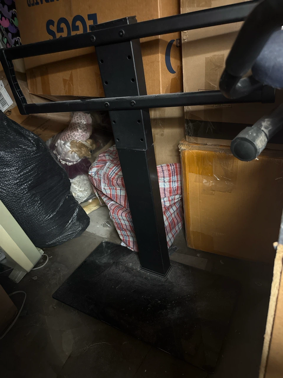 Black Metal TV Stand Base
