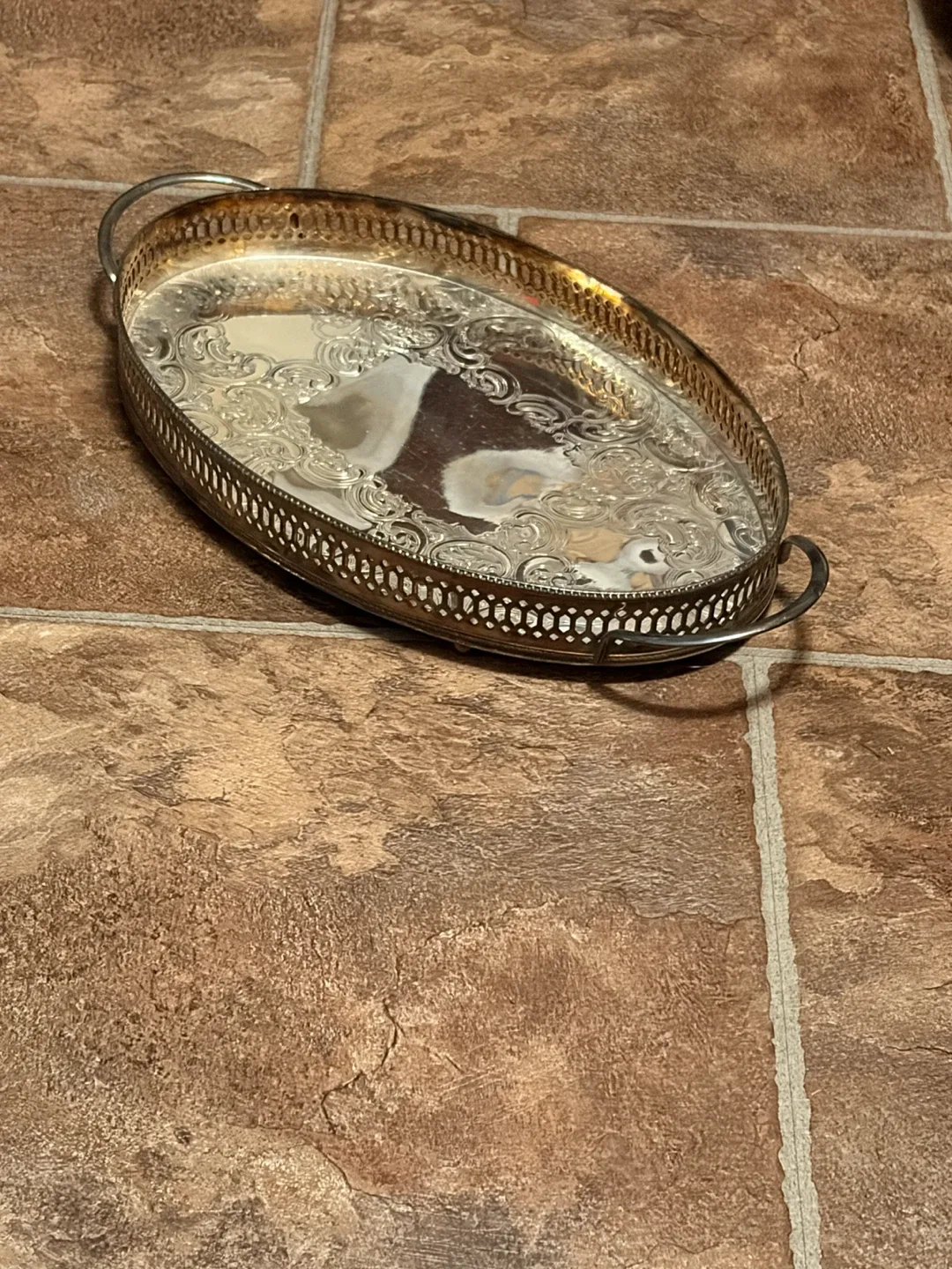 Oval Serving Tray with Handles