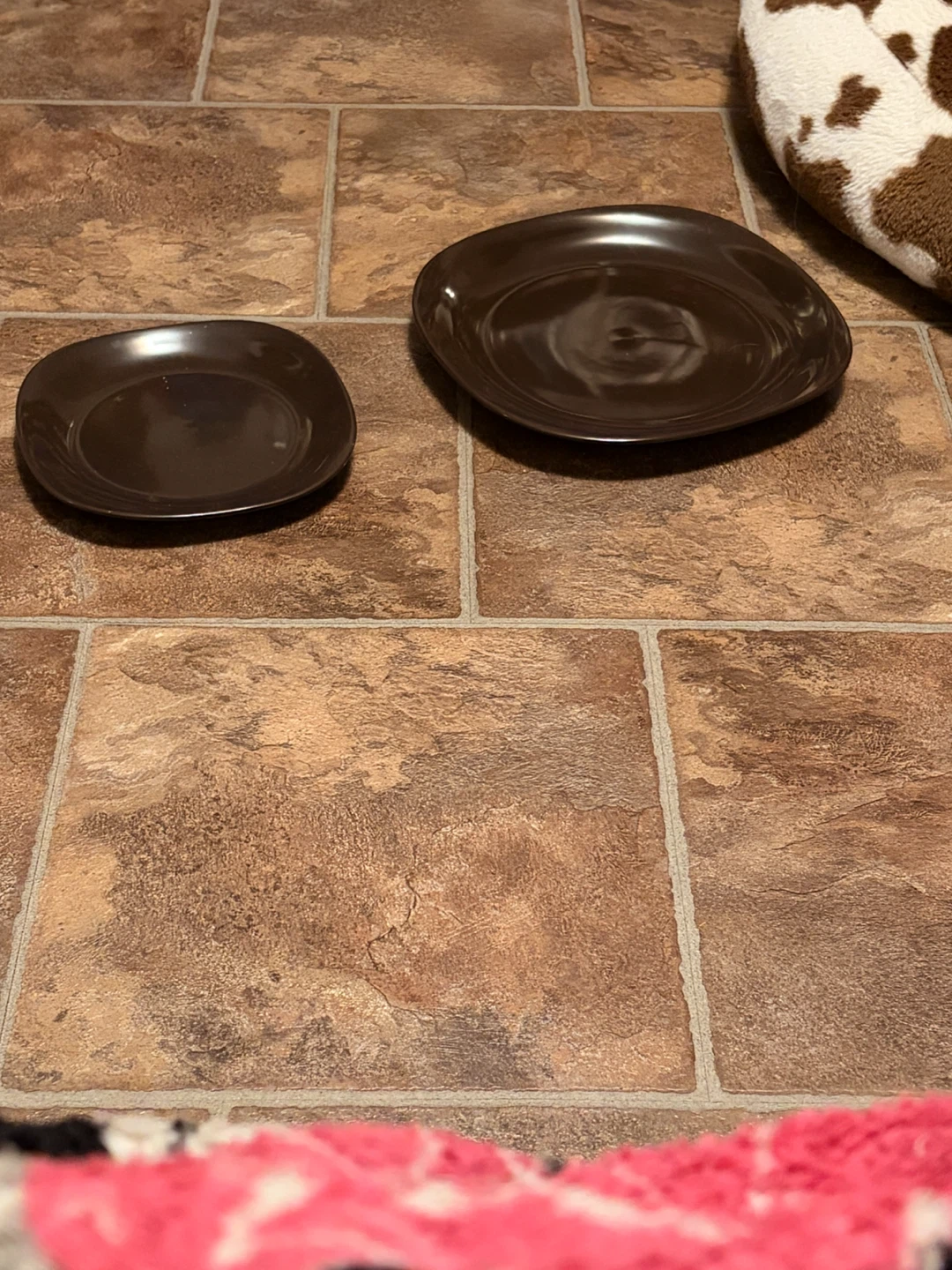 Set of Brown Plates - 2 sizes (set of 4)