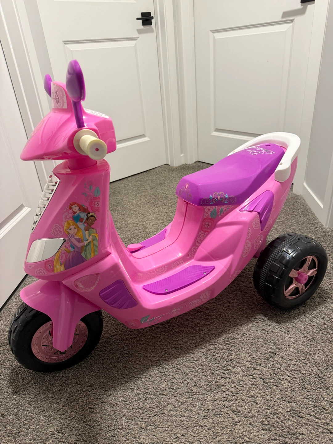 Kids Pink Princess Ride-On Scooter needs new battery
