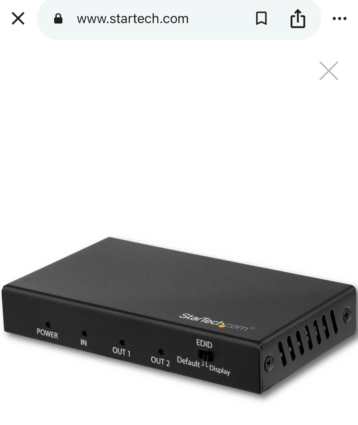 StarTech HDMI Splitter - 4K 60Hz Simultaneous audio on all ports