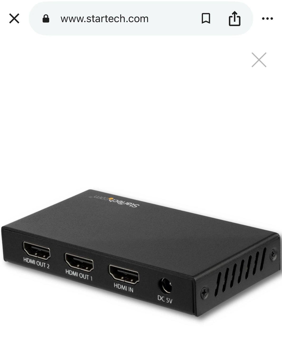StarTech HDMI Splitter - 4K 60Hz Simultaneous audio on all ports - photo 2