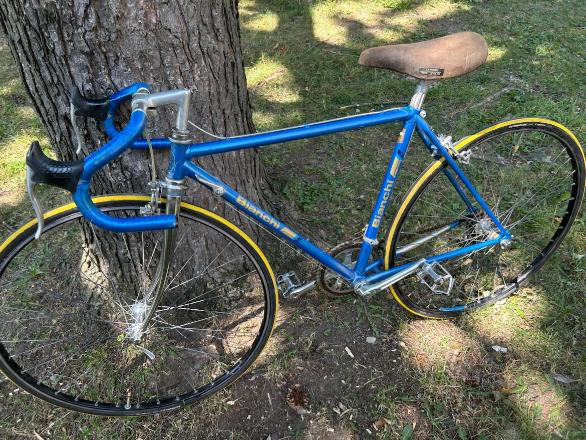 12 speed Gorgeous blue Bianchi Magny Ishiwata racing bike