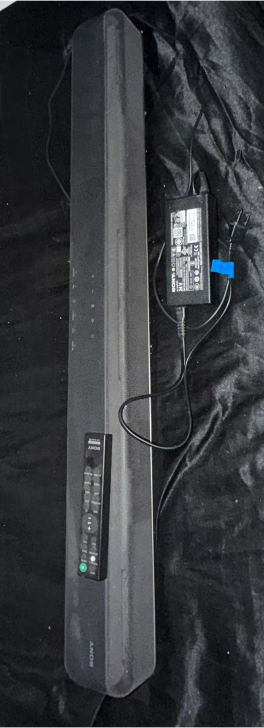 Sony Soundbar with Remote and Power Adapter
