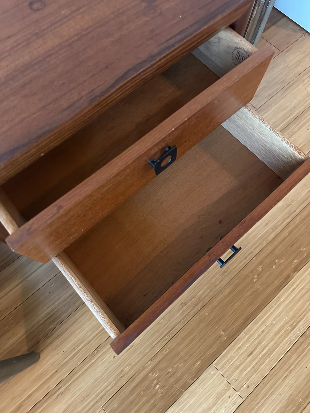 RS ASSOCIATES VINTAGE TEAK MCM NIGHT STAND SIDE TABLE - photo 2