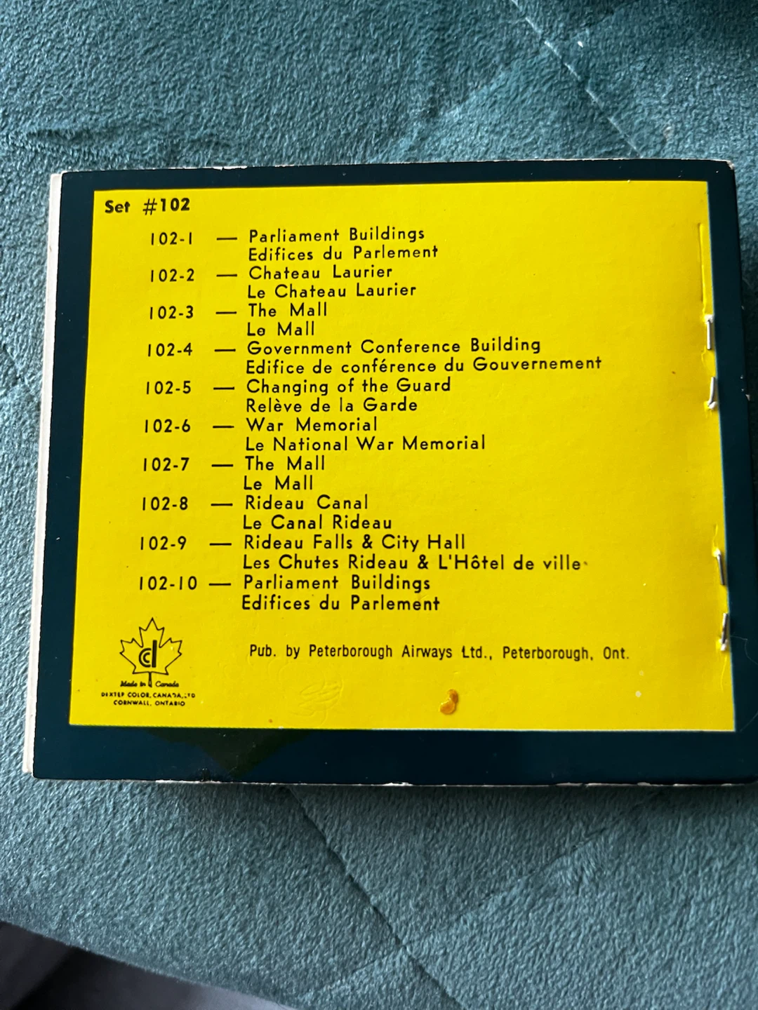 Set #102 Ottawa, Ontario Canada Snapshots Booklet - photo 5
