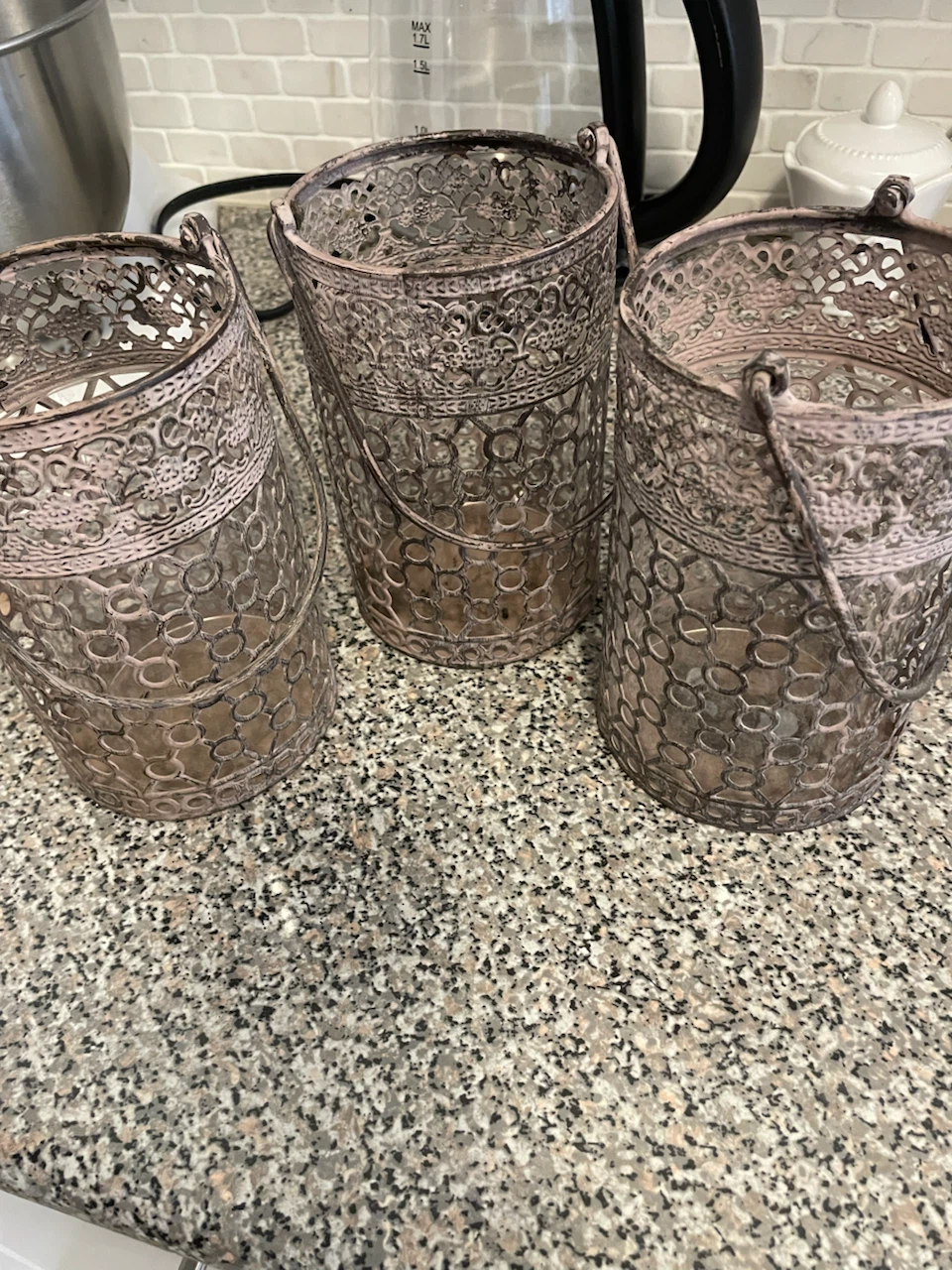 Set of 3 Decorative Lanterns/Holders
