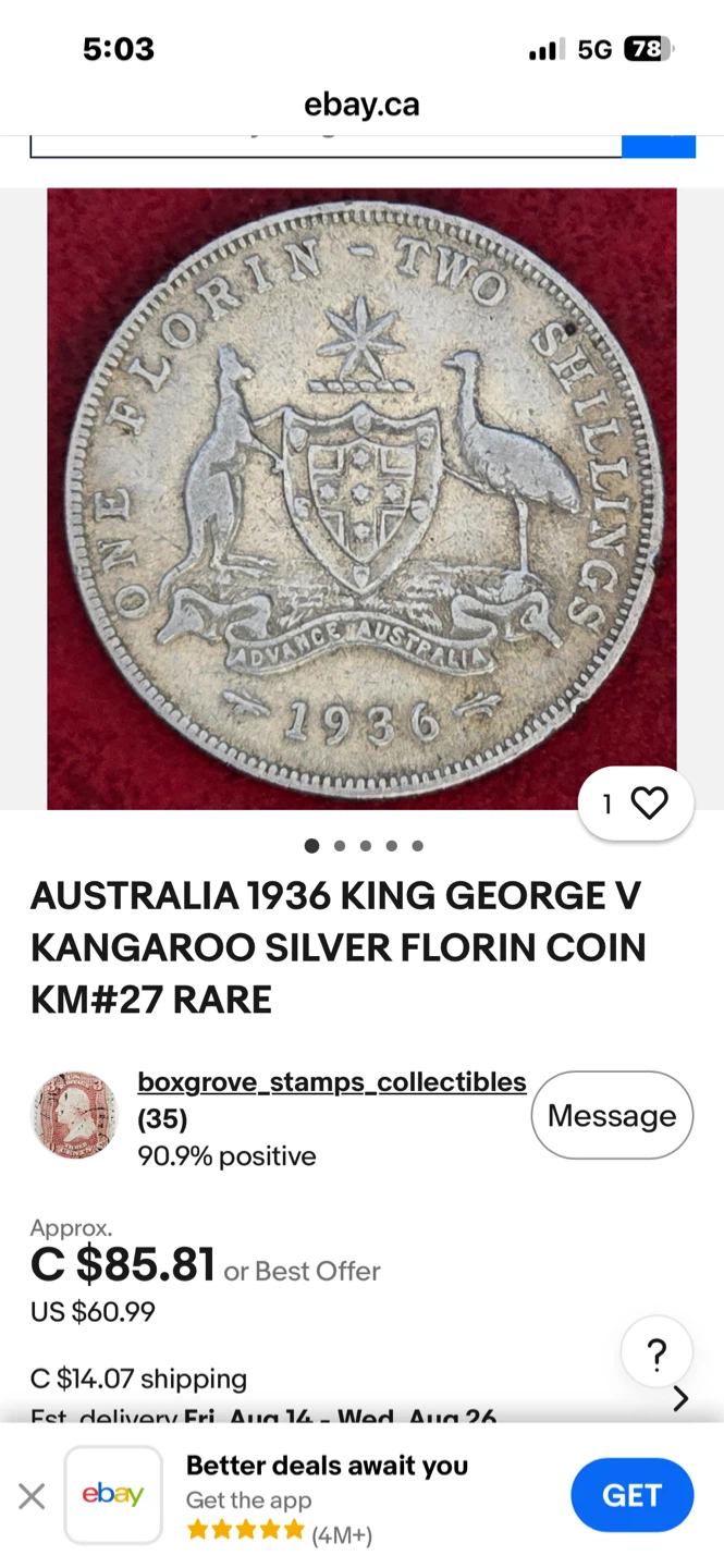Australia 1926 Florin Two Shillings Coin - photo 3
