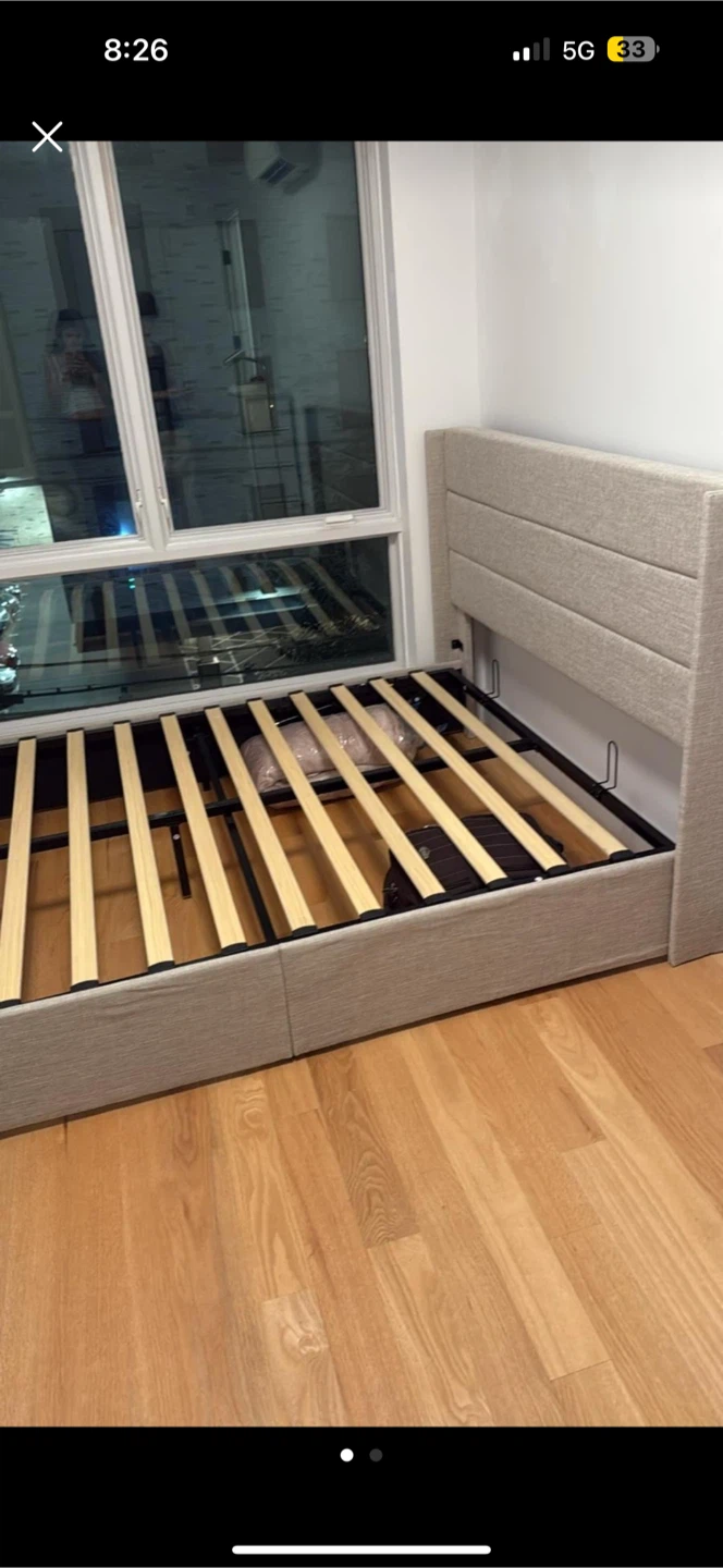 Full Size Upholstered Storage Bed Frame