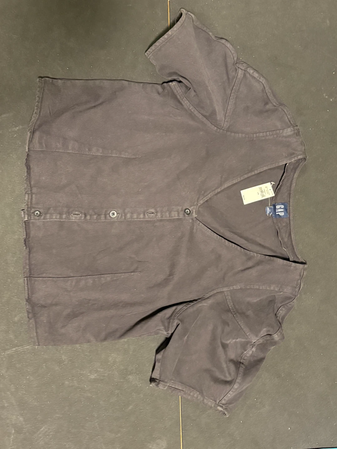 GAP Denim Puff-Sleeve Top - Size L